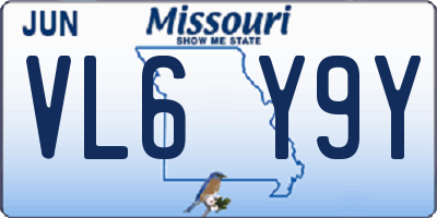 MO license plate VL6Y9Y