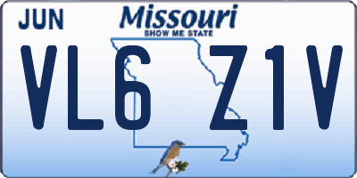 MO license plate VL6Z1V