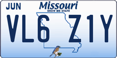 MO license plate VL6Z1Y