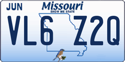 MO license plate VL6Z2Q