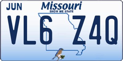 MO license plate VL6Z4Q