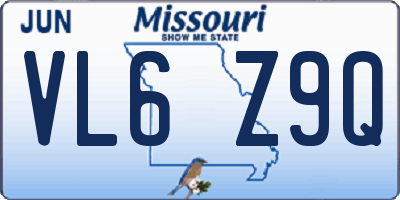 MO license plate VL6Z9Q