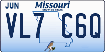 MO license plate VL7C6Q