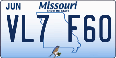 MO license plate VL7F6O