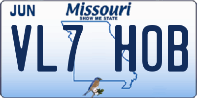 MO license plate VL7H0B