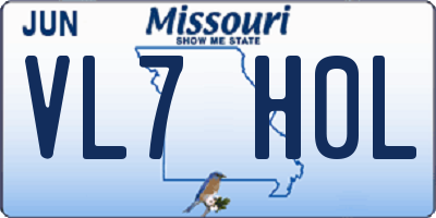 MO license plate VL7H0L