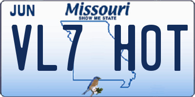 MO license plate VL7H0T