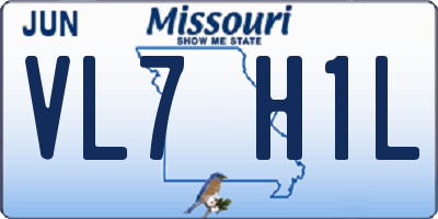 MO license plate VL7H1L