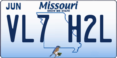 MO license plate VL7H2L