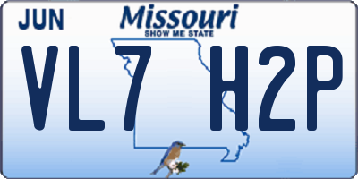 MO license plate VL7H2P