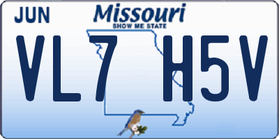 MO license plate VL7H5V