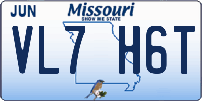 MO license plate VL7H6T