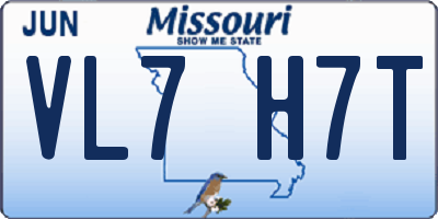 MO license plate VL7H7T
