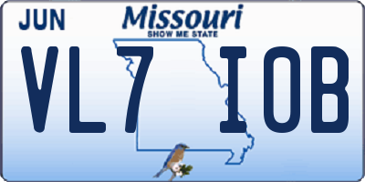 MO license plate VL7I0B