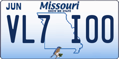 MO license plate VL7I0O