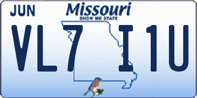 MO license plate VL7I1U