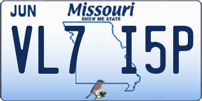 MO license plate VL7I5P