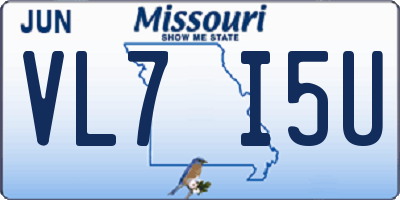 MO license plate VL7I5U