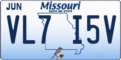 MO license plate VL7I5V