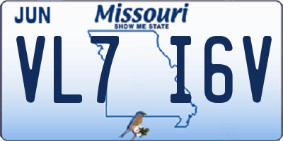 MO license plate VL7I6V