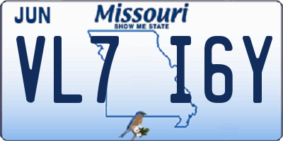 MO license plate VL7I6Y