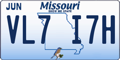 MO license plate VL7I7H
