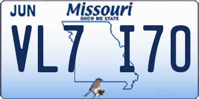 MO license plate VL7I7O