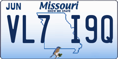 MO license plate VL7I9Q