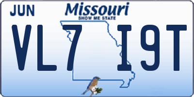 MO license plate VL7I9T
