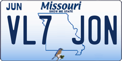 MO license plate VL7J0N