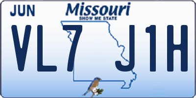 MO license plate VL7J1H