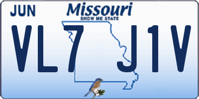 MO license plate VL7J1V