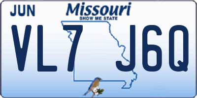 MO license plate VL7J6Q