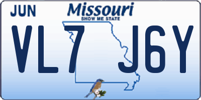 MO license plate VL7J6Y