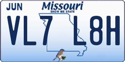 MO license plate VL7L8H