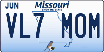 MO license plate VL7M0M