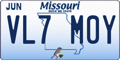 MO license plate VL7M0Y
