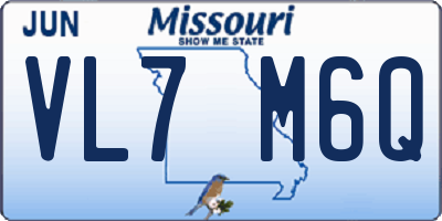 MO license plate VL7M6Q