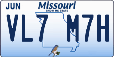 MO license plate VL7M7H