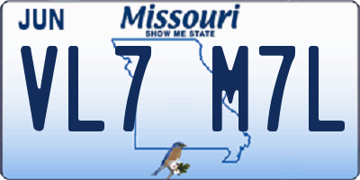 MO license plate VL7M7L