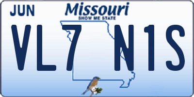 MO license plate VL7N1S