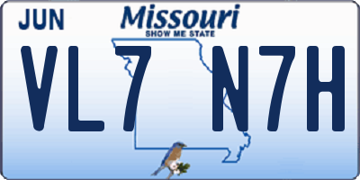 MO license plate VL7N7H