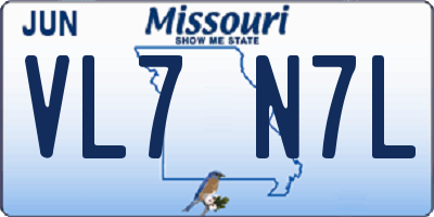 MO license plate VL7N7L