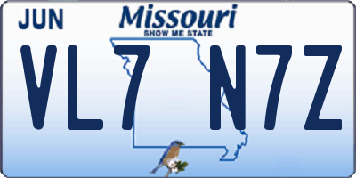MO license plate VL7N7Z