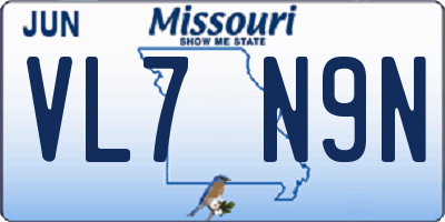 MO license plate VL7N9N