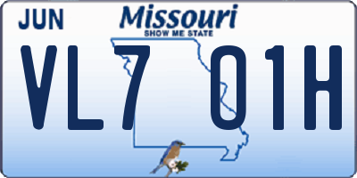 MO license plate VL7O1H
