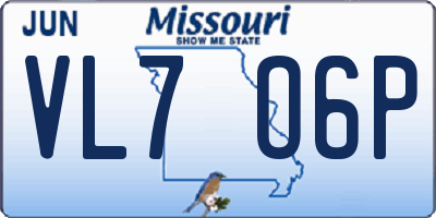 MO license plate VL7O6P