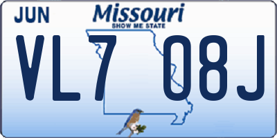 MO license plate VL7O8J