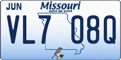 MO license plate VL7O8Q