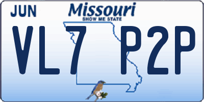 MO license plate VL7P2P